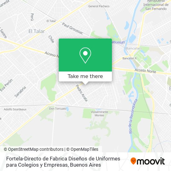 Mapa de Fortela-Directo de Fabrica Diseños de Uniformes para Colegios y Empresas