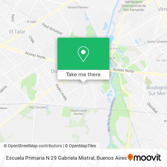 Mapa de Escuela Primaria N 29 Gabriela Mistral