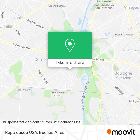 Ropa desde USA map