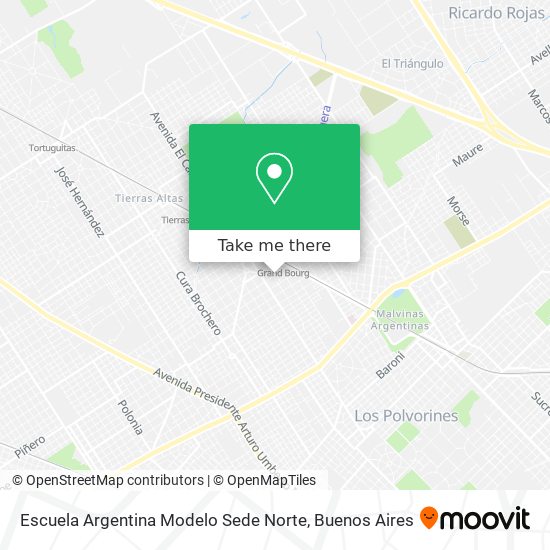 Escuela Argentina Modelo Sede Norte map