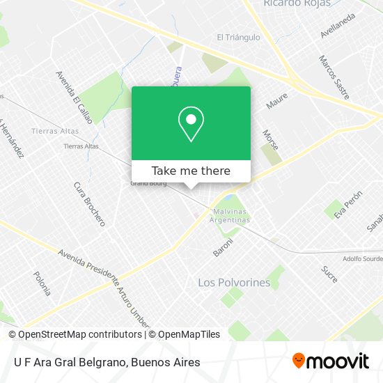 U F Ara Gral Belgrano map