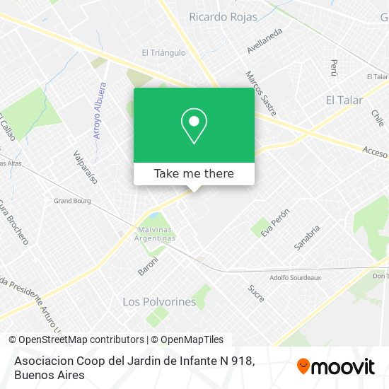 Asociacion Coop del Jardin de Infante N 918 map