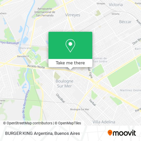 Mapa de BURGER KING Argentina