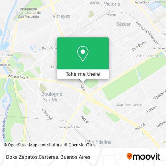 Mapa de Doxa Zapatos,Carteras
