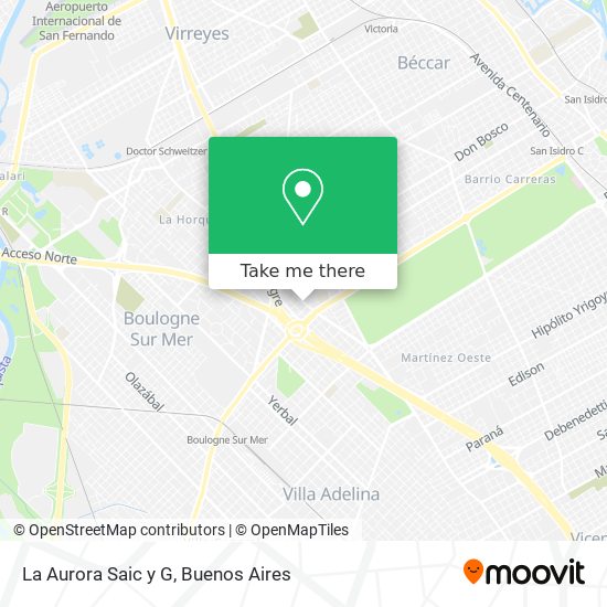 Mapa de La Aurora Saic y G