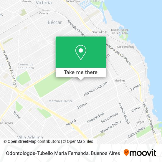 Odontologos-Tubello Maria Fernanda map