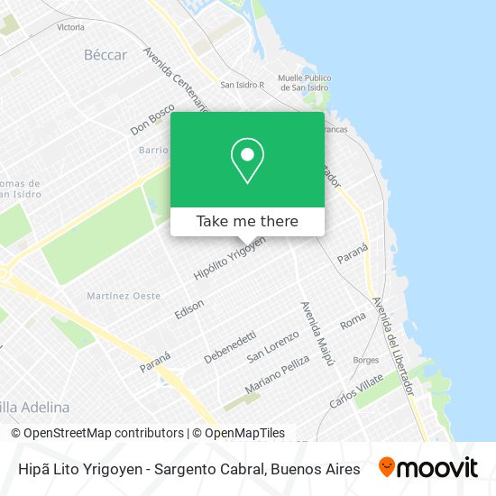 Mapa de Hipã Lito Yrigoyen - Sargento Cabral