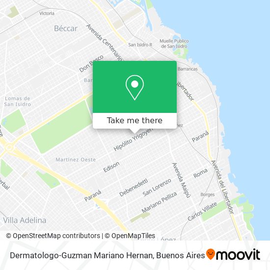 Mapa de Dermatologo-Guzman Mariano Hernan