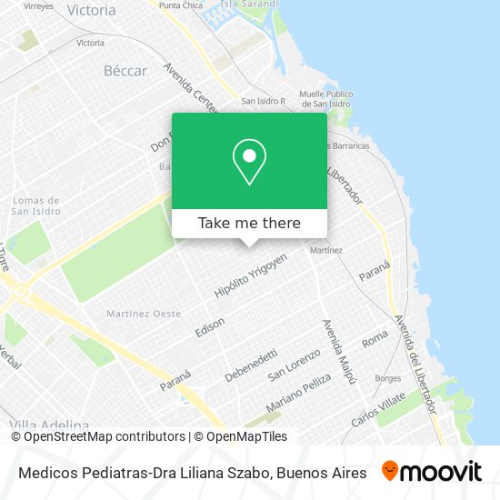 Medicos Pediatras-Dra Liliana Szabo map
