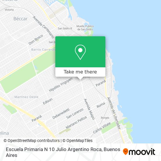 Mapa de Escuela Primaria N 10 Julio Argentino Roca