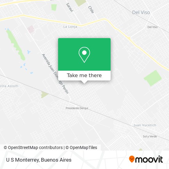 U S Monterrey map