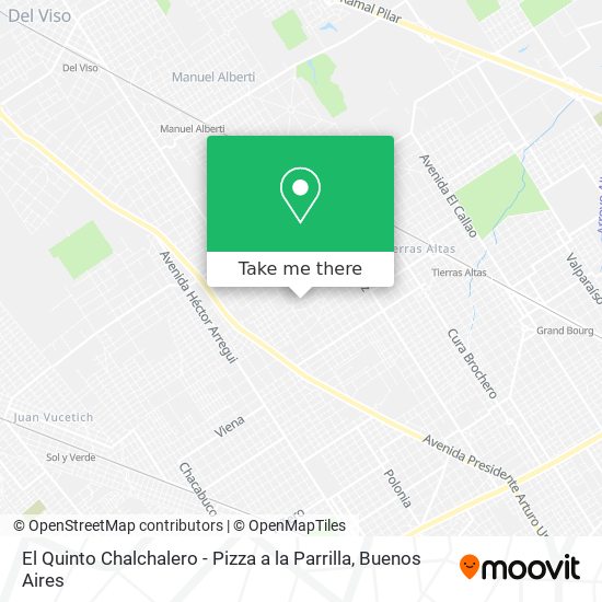 El Quinto Chalchalero - Pizza a la Parrilla map