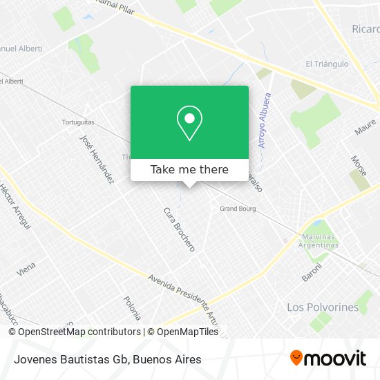 Jovenes Bautistas Gb map