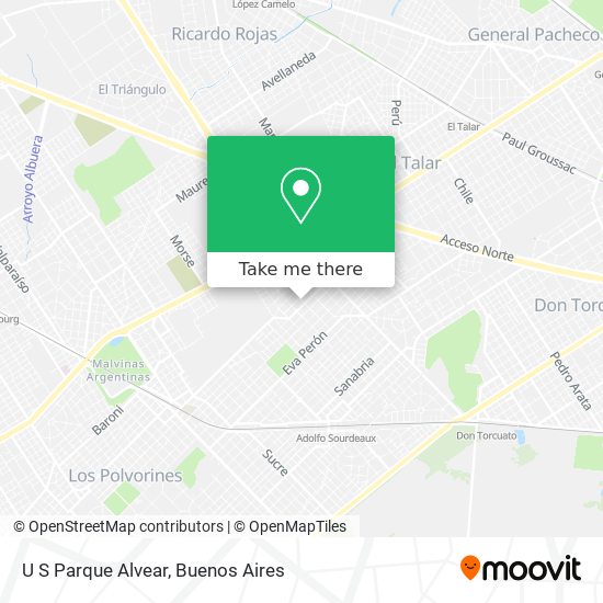 U S Parque Alvear map