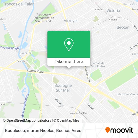 Badalucco, martin Nicolas map