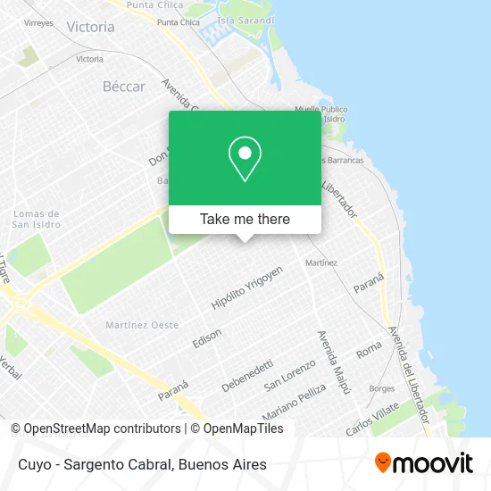 Cuyo - Sargento Cabral map