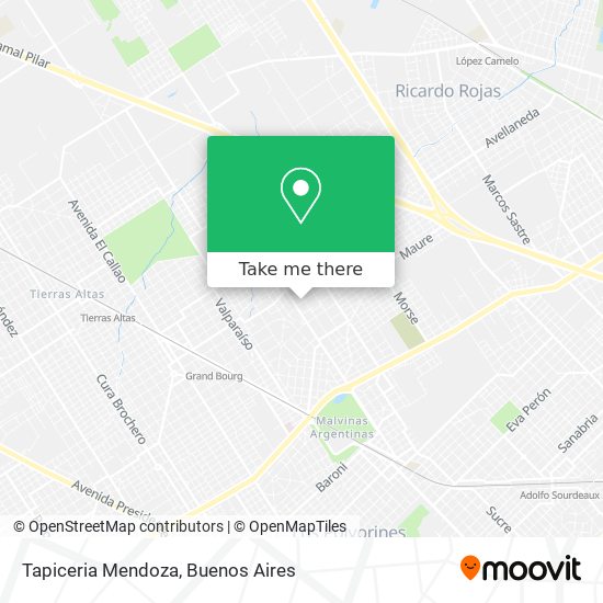Mapa de Tapiceria Mendoza