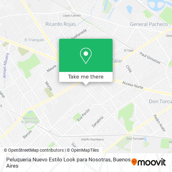 Mapa de Peluqueria Nuevo Estilo Look para Nosotras
