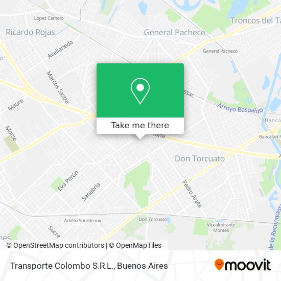 Mapa de Transporte Colombo S.R.L.