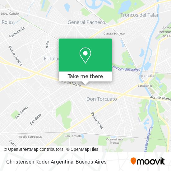 Mapa de Christensen Roder Argentina