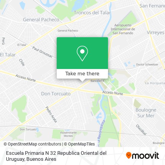 Escuela Primaria N 32 Republica Oriental del Uruguay map
