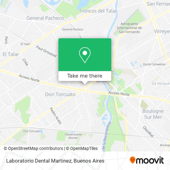 Mapa de Laboratorio Dental Martinez