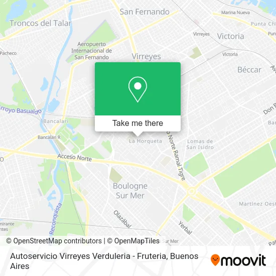 Mapa de Autoservicio Virreyes Verduleria - Fruteria