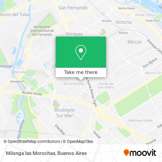 Mapa de Milonga las Morochas