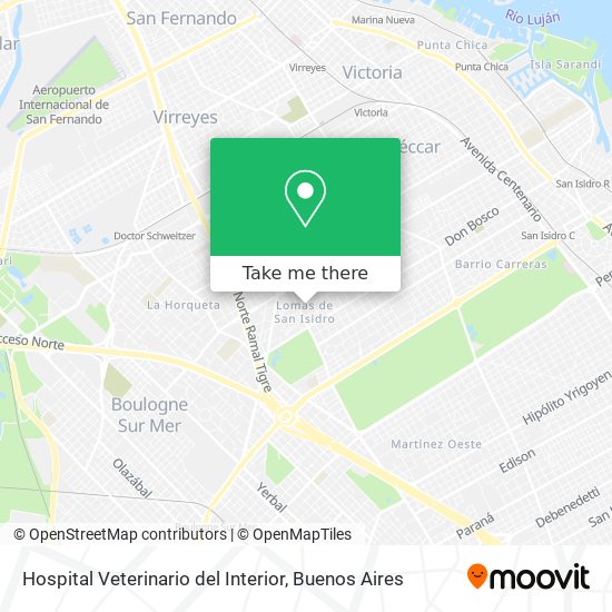 Mapa de Hospital Veterinario del Interior