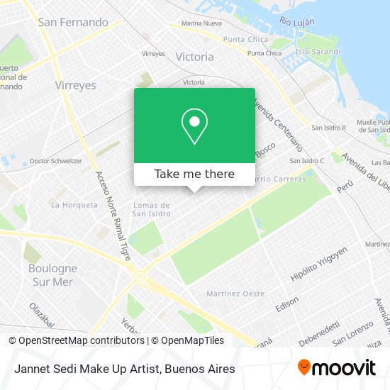 Mapa de Jannet Sedi Make Up Artist