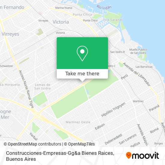 Construcciones-Empresas-Gg&a Bienes Raices map