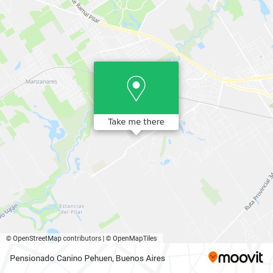 Pensionado Canino Pehuen map