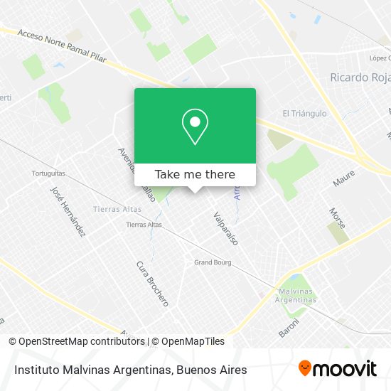 Mapa de Instituto Malvinas Argentinas
