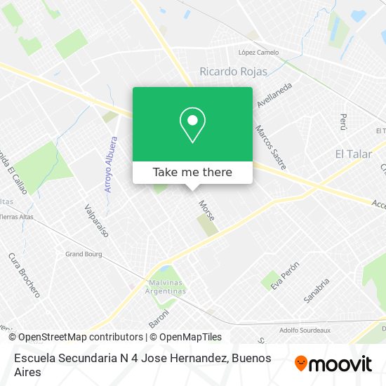 Mapa de Escuela Secundaria N 4 Jose Hernandez