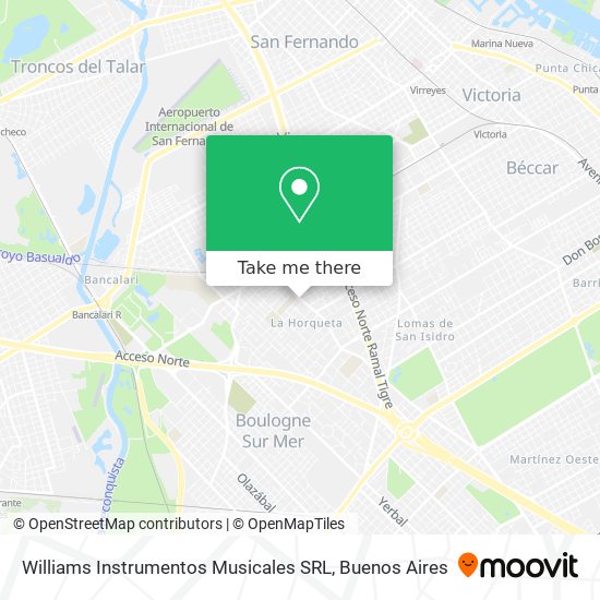 Mapa de Williams Instrumentos Musicales SRL