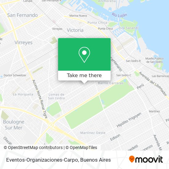Eventos-Organizaciones-Carpo map