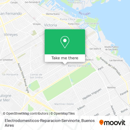 Mapa de Electrodomesticos-Reparacion-Servinorte