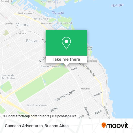Mapa de Guanaco Adventures