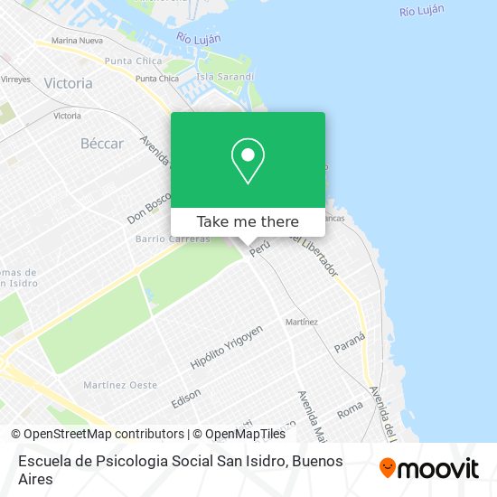 Escuela de Psicologia Social San Isidro map