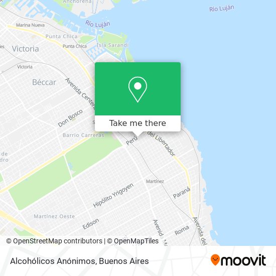 Alcohólicos Anónimos map