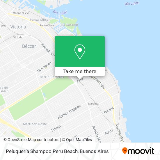 Mapa de Peluquería Shampoo Peru Beach
