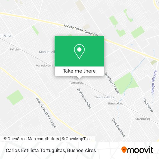 Mapa de Carlos Estilista Tortuguitas