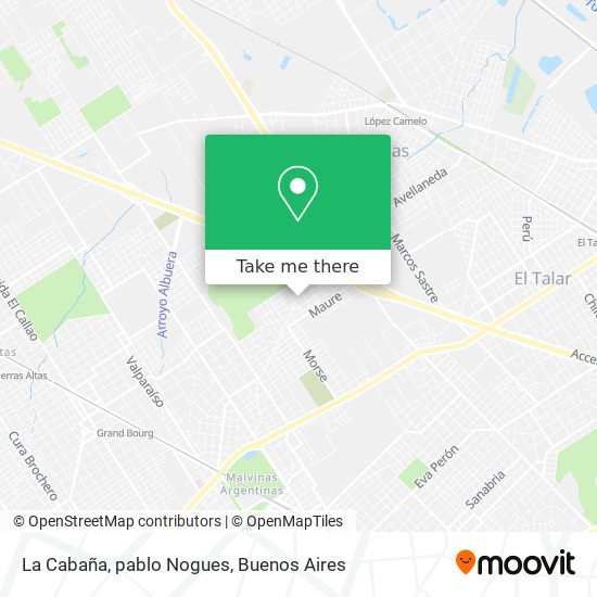 La Cabaña, pablo Nogues map