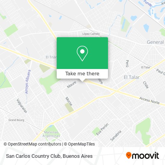 San Carlos Country Club map