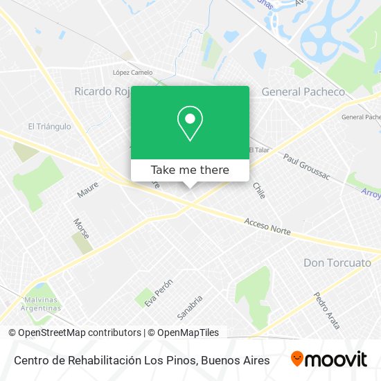 Mapa de Centro de Rehabilitación Los Pinos