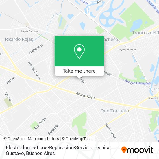 Electrodomesticos-Reparacion-Servicio Tecnico Gustavo map