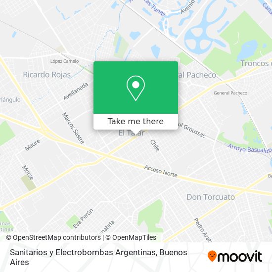 Sanitarios y Electrobombas Argentinas map