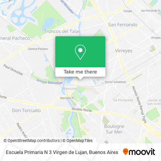 Mapa de Escuela Primaria N 3 Virgen de Lujan