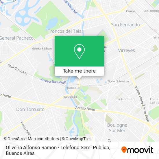 Mapa de Oliveira Alfonso Ramon - Telefono Semi Publico