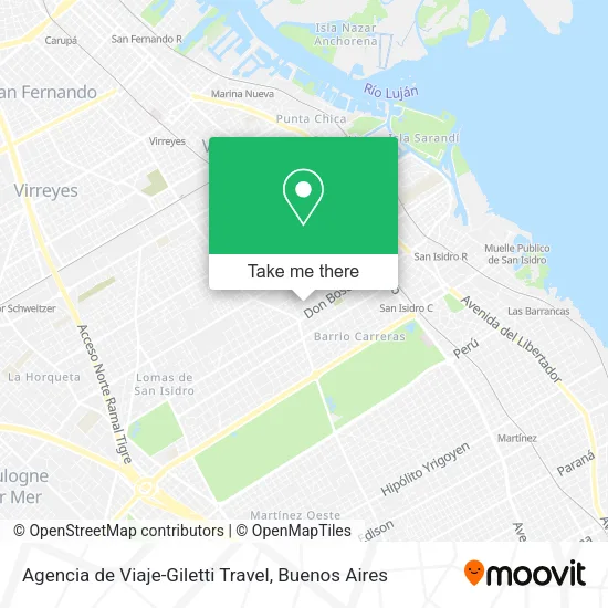 Agencia de Viaje-Giletti Travel map